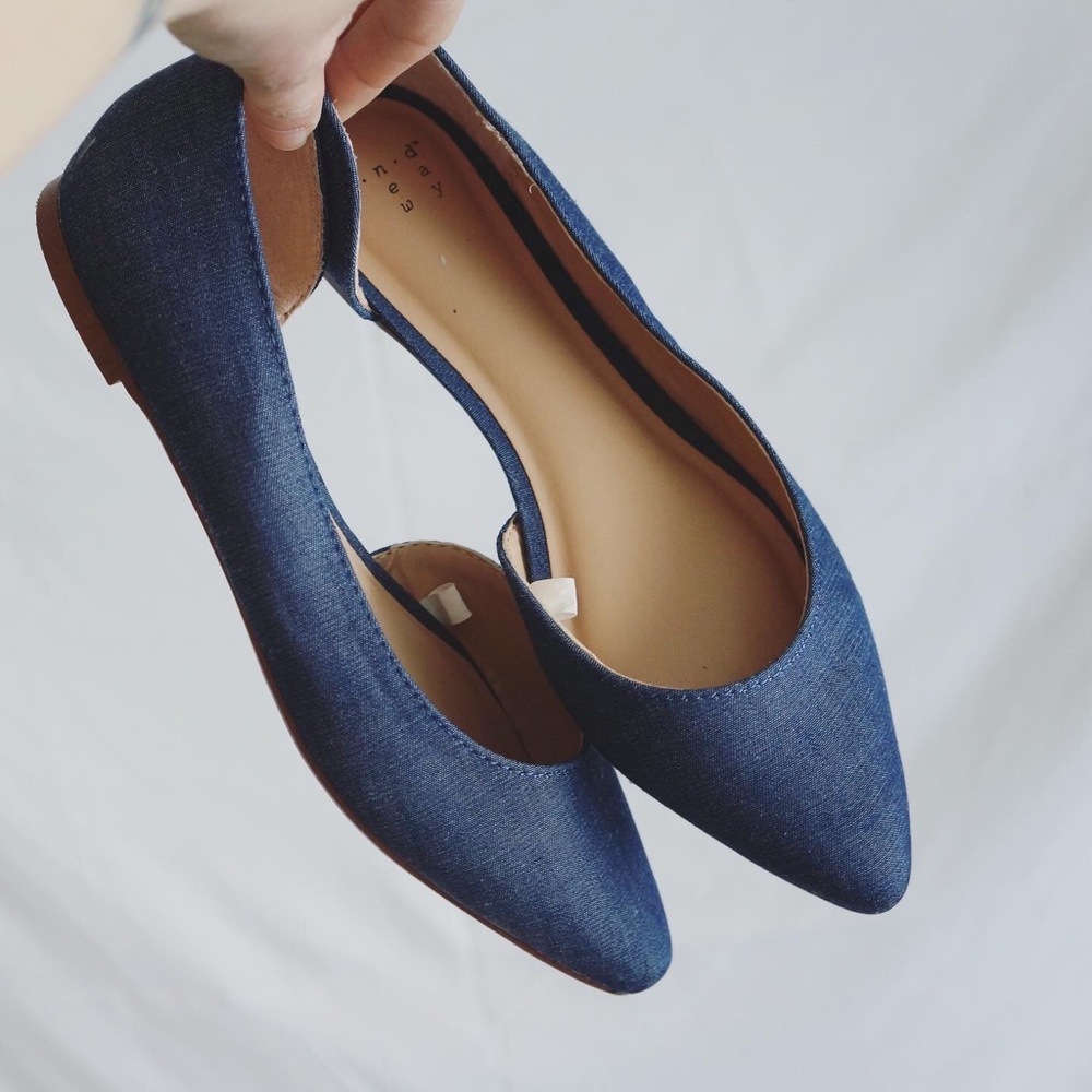 A New Day blue size 6 flats, new without tags